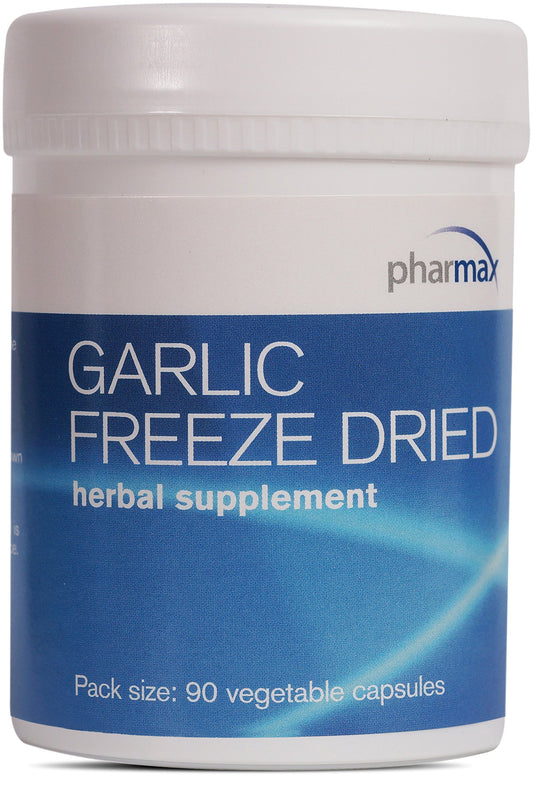 Pharmax Garlic Freeze Dried bottle front for daily immune support.