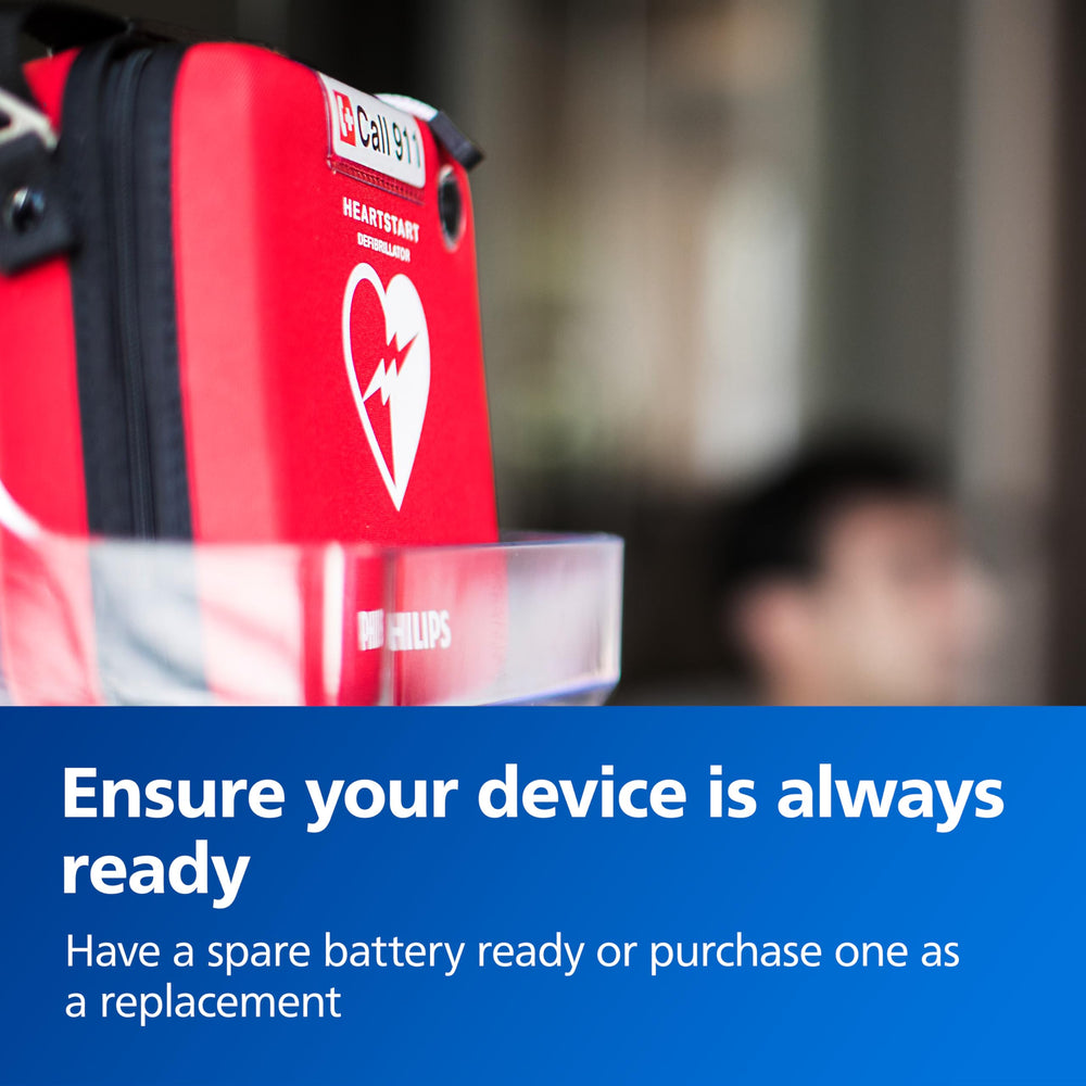 Front view of Philips HeartStart battery designed for quick integration.