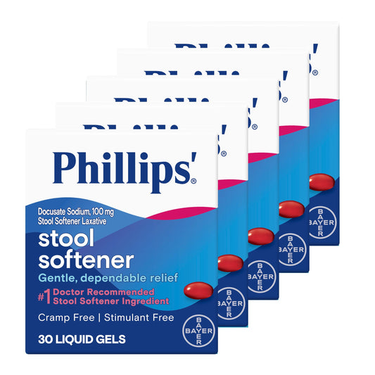 Phillips' Stool Softener bottle for gentle, comfortable relief.