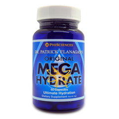 Phi Sciences MegaHydrate bottle front view for daily hydration support.