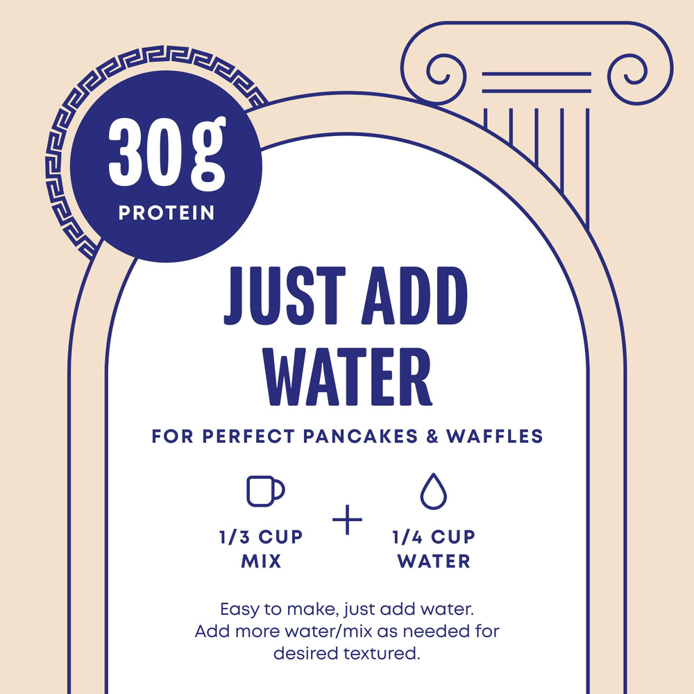 Phoros Protein Waffle Mix Cinnamon waffle in iron, crisp exterior