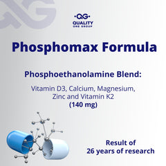 Phosphomax package shot on clean surface for accurate display.
