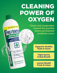 PHS Brands Prevention Mouthwash ingredients close-up highlights zinc and glycerin.