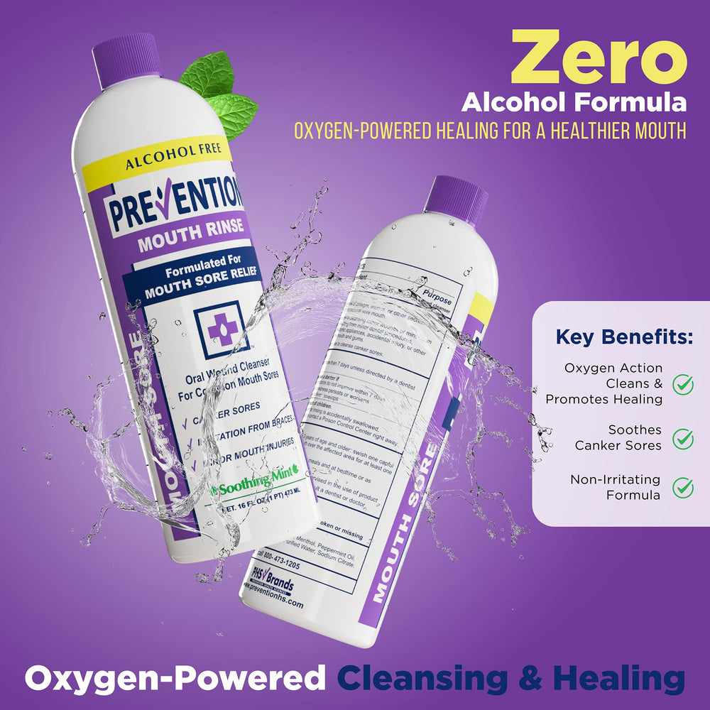 PHS Prevention Mouth Sore Rinse minty freshness for long-lasting breath care
