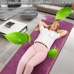 PHYMAT auto shut-off icon signaling safe, timed heating feature.