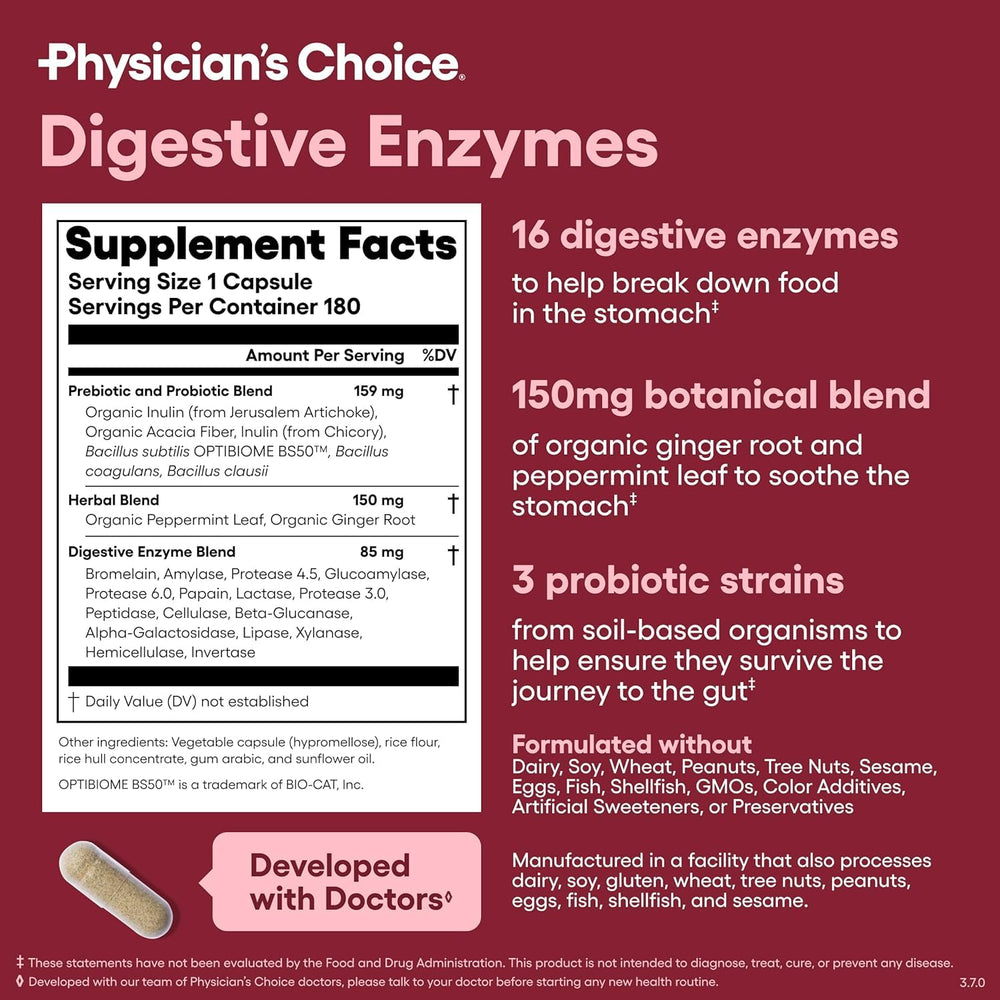 Physician's CHOICE bottle label scan for clear dosage guidance.