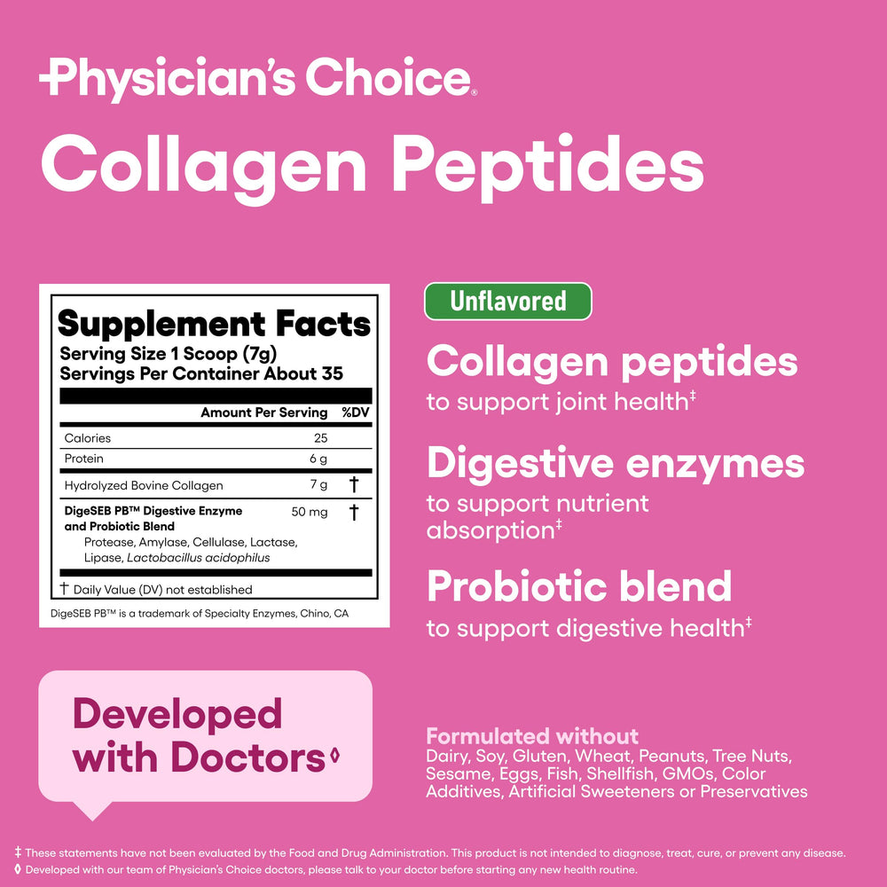 Physician's CHOICE collagen powder mixed into coffee for convenient daily use