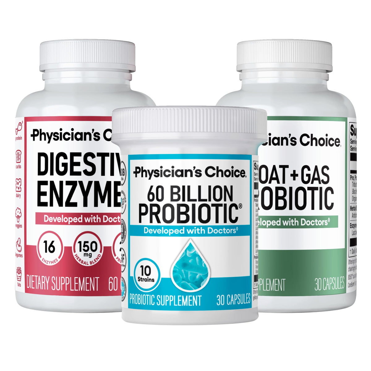 Physician's CHOICE Gut Guardian Bundle pack shot for comprehensive digestive support.