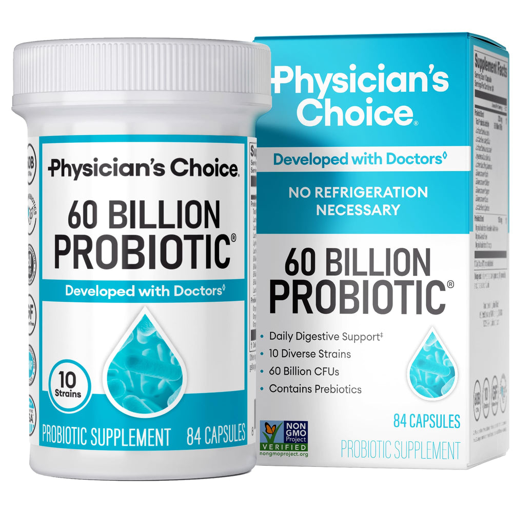 Physician's CHOICE Probiotics 60B CFU bottle supports daily gut balance