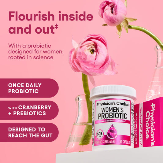Physician's Choice Probiotics daily pill for convenient once-daily feminine wellness