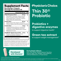 Kitchen scene with Physician's CHOICE Probiotics for daily gut health routine.