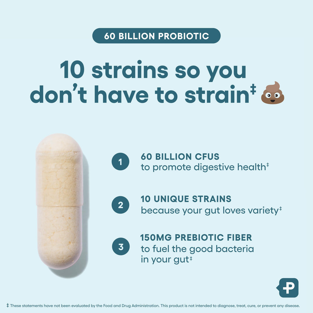 Physician's CHOICE Probiotics organic prebiotics included to nourish bacteria.