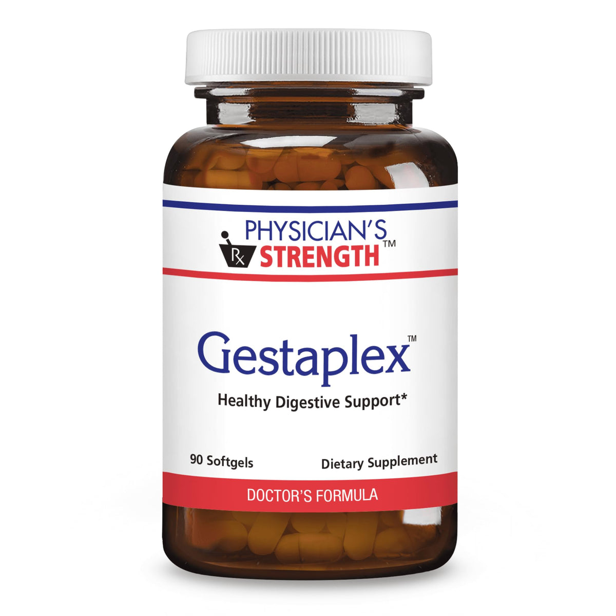 Physician's Strength Gestaplex bottle front view for after-meal support