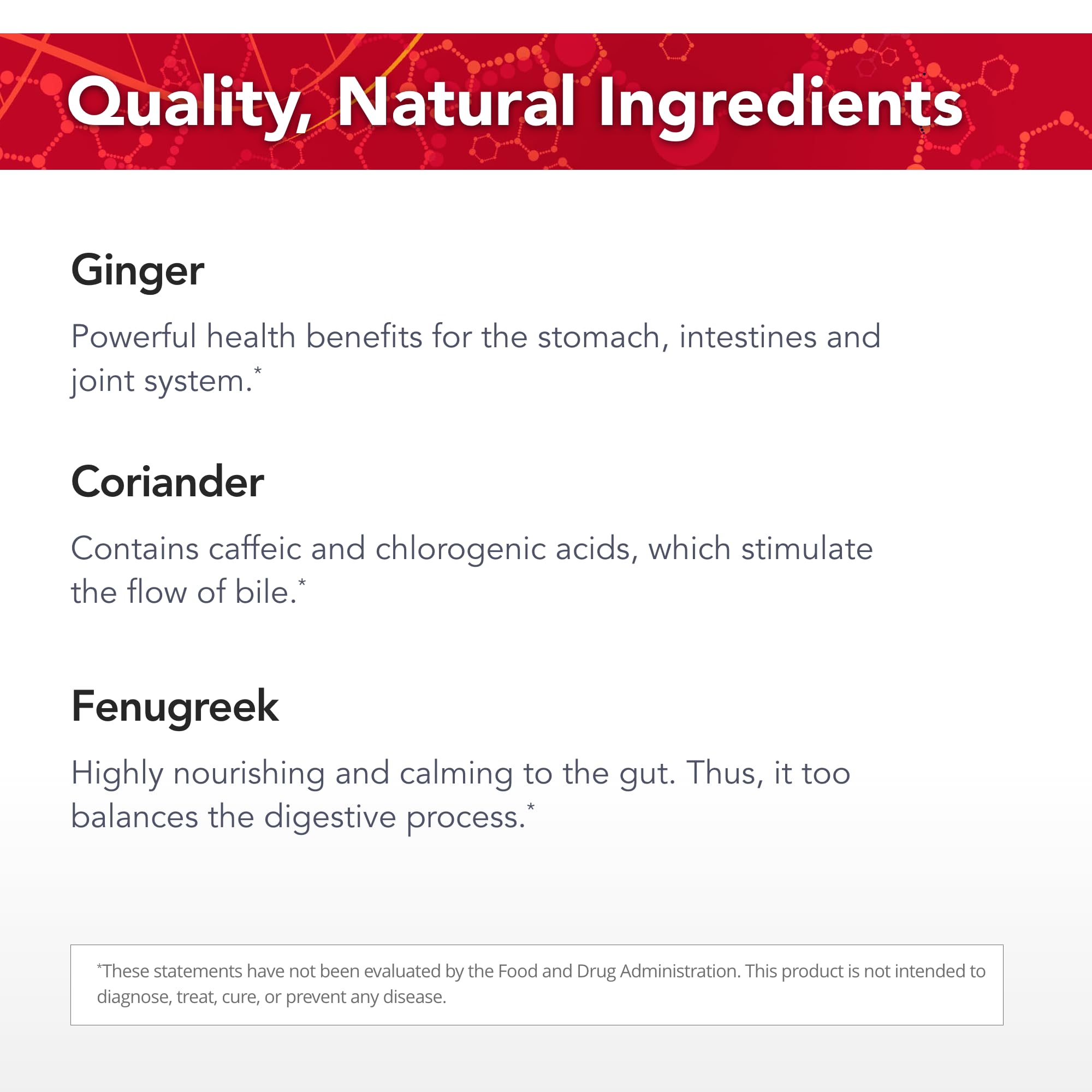 Gestaplex natural ingredients label highlights enzyme and herbal blend for digestion