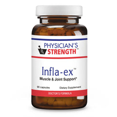 Physician's Strength Infla-ex bottle: a joint-support supplement for daily use.