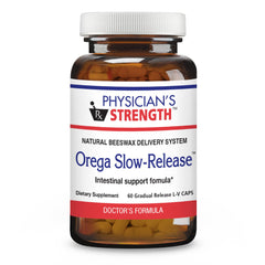 Physician's Strength Orega Slow-Release bottle showing gradual intestinal support.