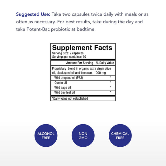 Close-up of Physician's Strength Orega Slow-Release capsules highlighting natural delivery.