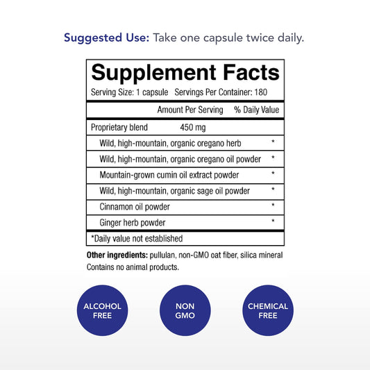 Physician's Strength Oregacillin capsules close-up shows easy daily supplement option.