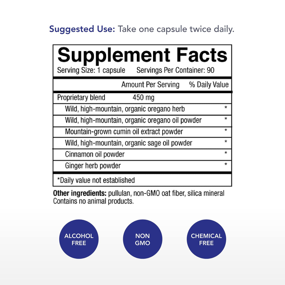 Oregacillin capsules shown, ideal for daily wellness routines.