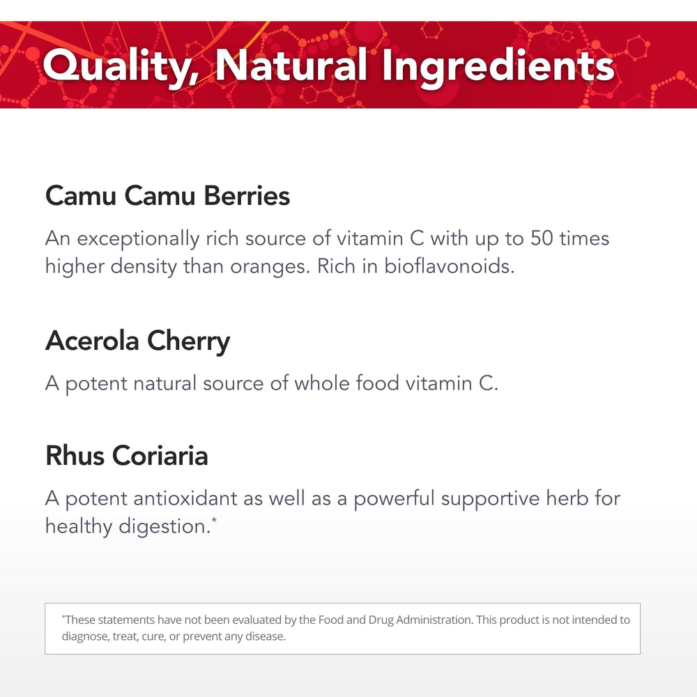 Physician's Strength Power-C capsules opened over a smoothie, illustrating easy mixing.