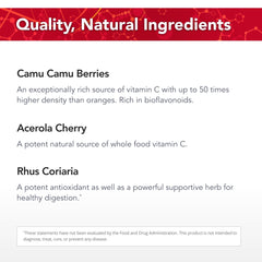 Physician's Strength Power-C capsules opened over a smoothie, illustrating easy mixing.