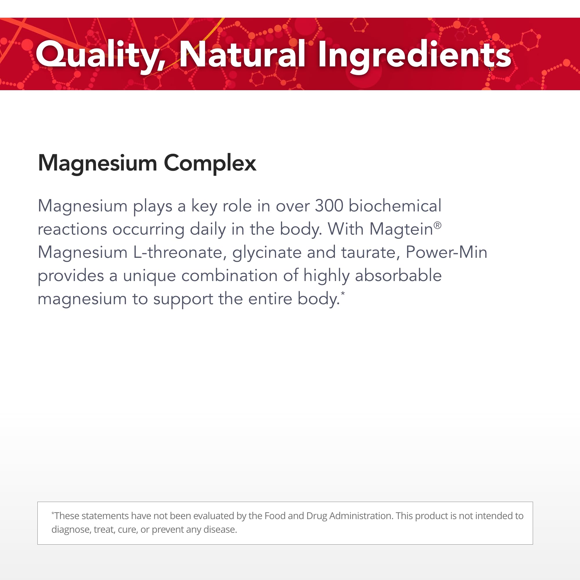 Physician's Strength Power-Min ingredients glass reveals L-threonate, glycinate, taurate