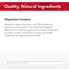 Physician's Strength Power-Min ingredients glass reveals L-threonate, glycinate, taurate
