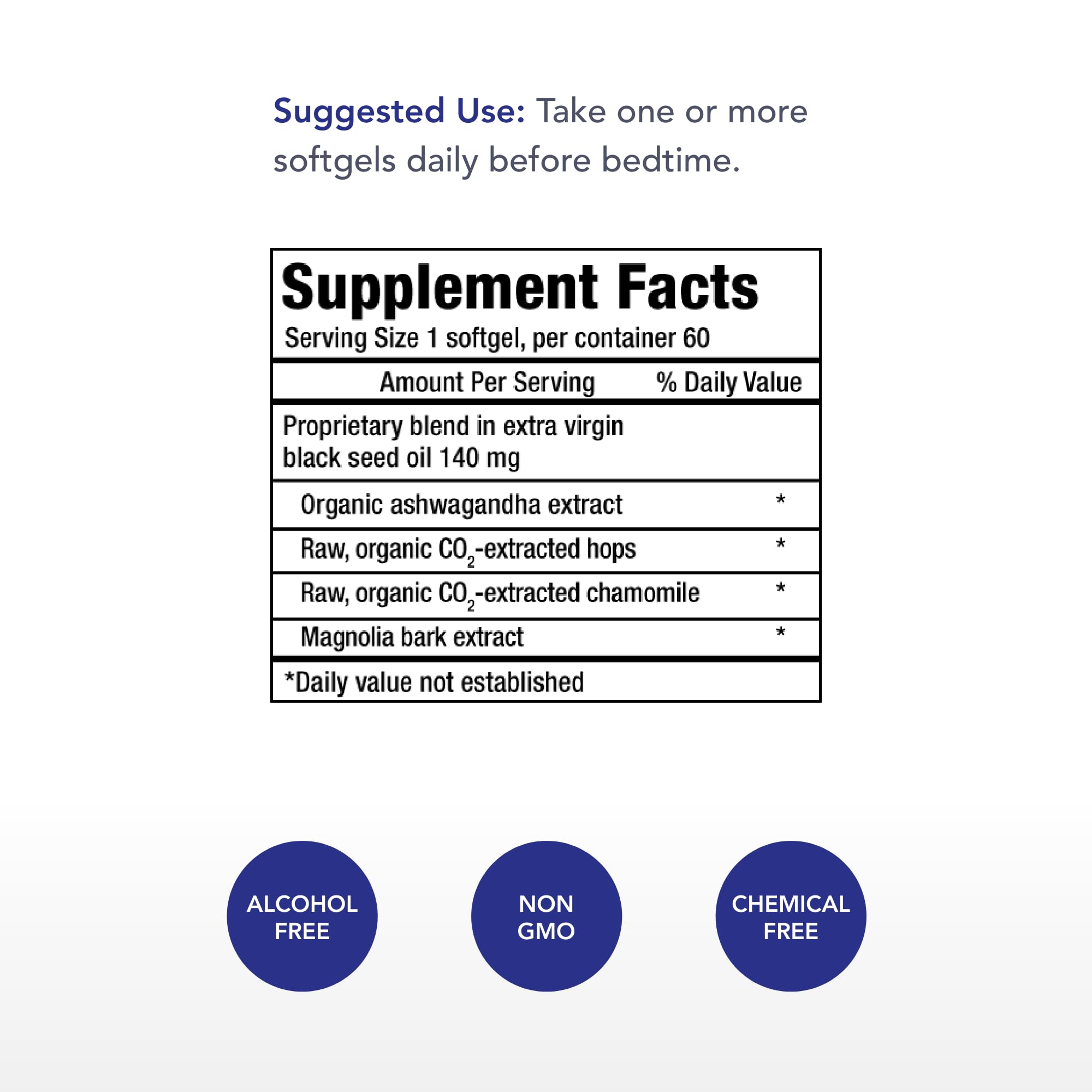 Close-up of Physician's Strength Restful Sleep softgels highlighting a natural herbal blend for relaxation.