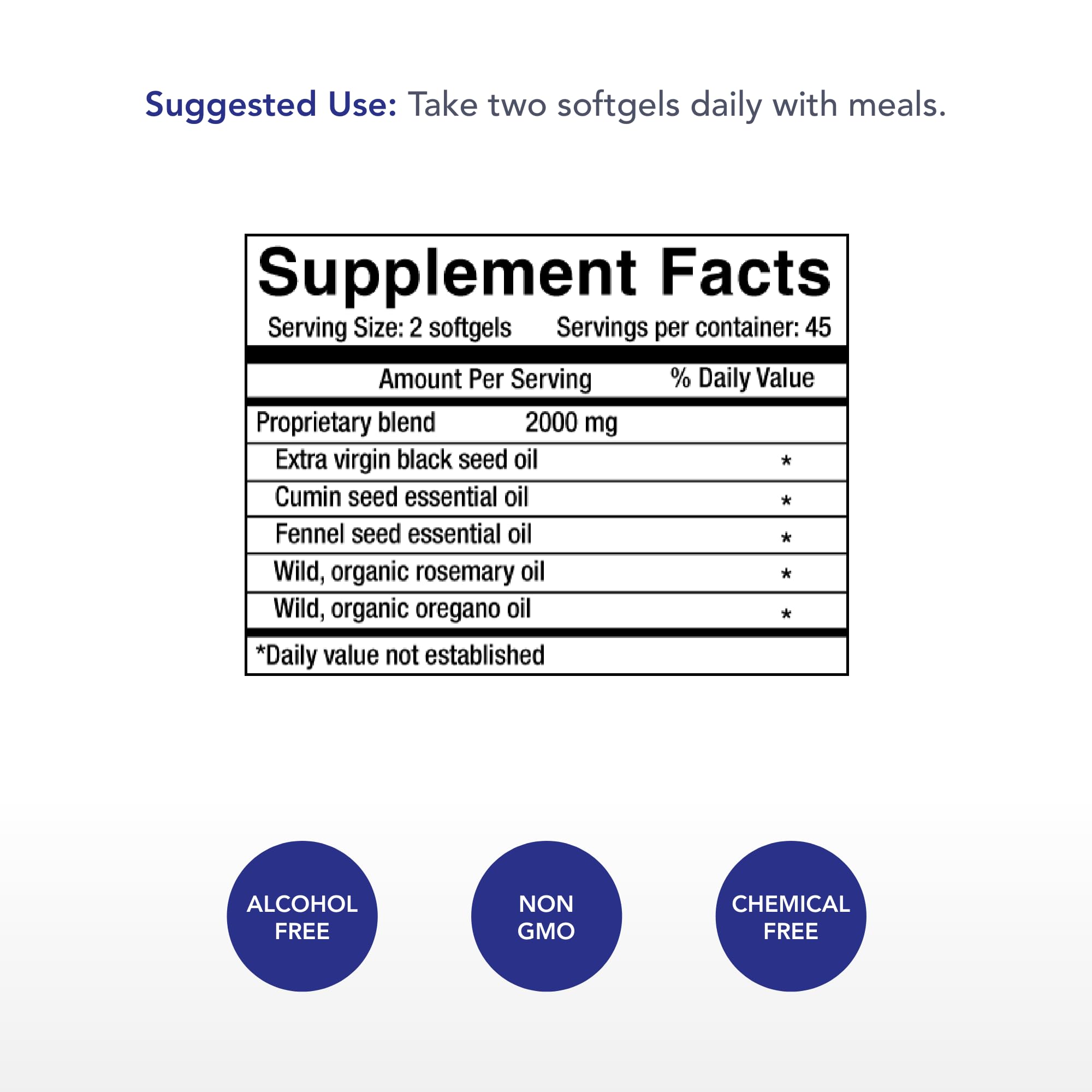 Physician's Strength softgels close-up highlighting natural, cold-pressed source.