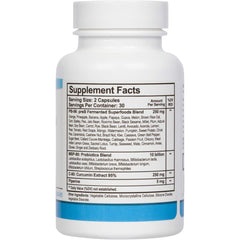PhysioTru Multiblend prebiotic highlights fueling probiotic growth in gut.