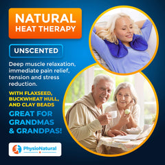 PhysioNatural soft cozy fabric cover enhances comfort during heat therapy sessions.