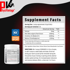 Physiovantage Sendure-X mixed berry powder in water glass for refreshing hydration.