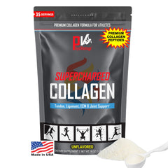 PhysiVantage Supercharged Collagen bag in compact travel packaging.