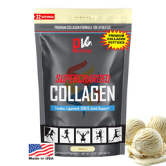 PhysiVantage Supercharged Collagen Peptides Vanilla bottle pour for quick daily use.
