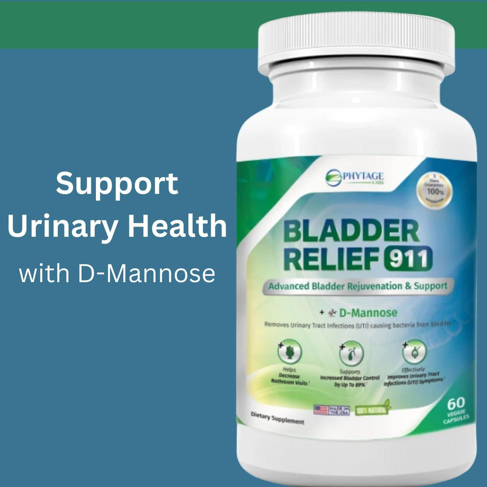 Phytage Labs Bladder Relief 911 hibiscus extract component shown.