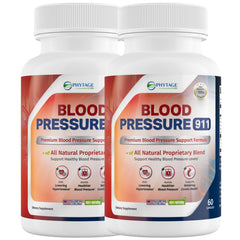 Phytage Labs Blood Pressure 911 bottle front view showing easy daily routine
