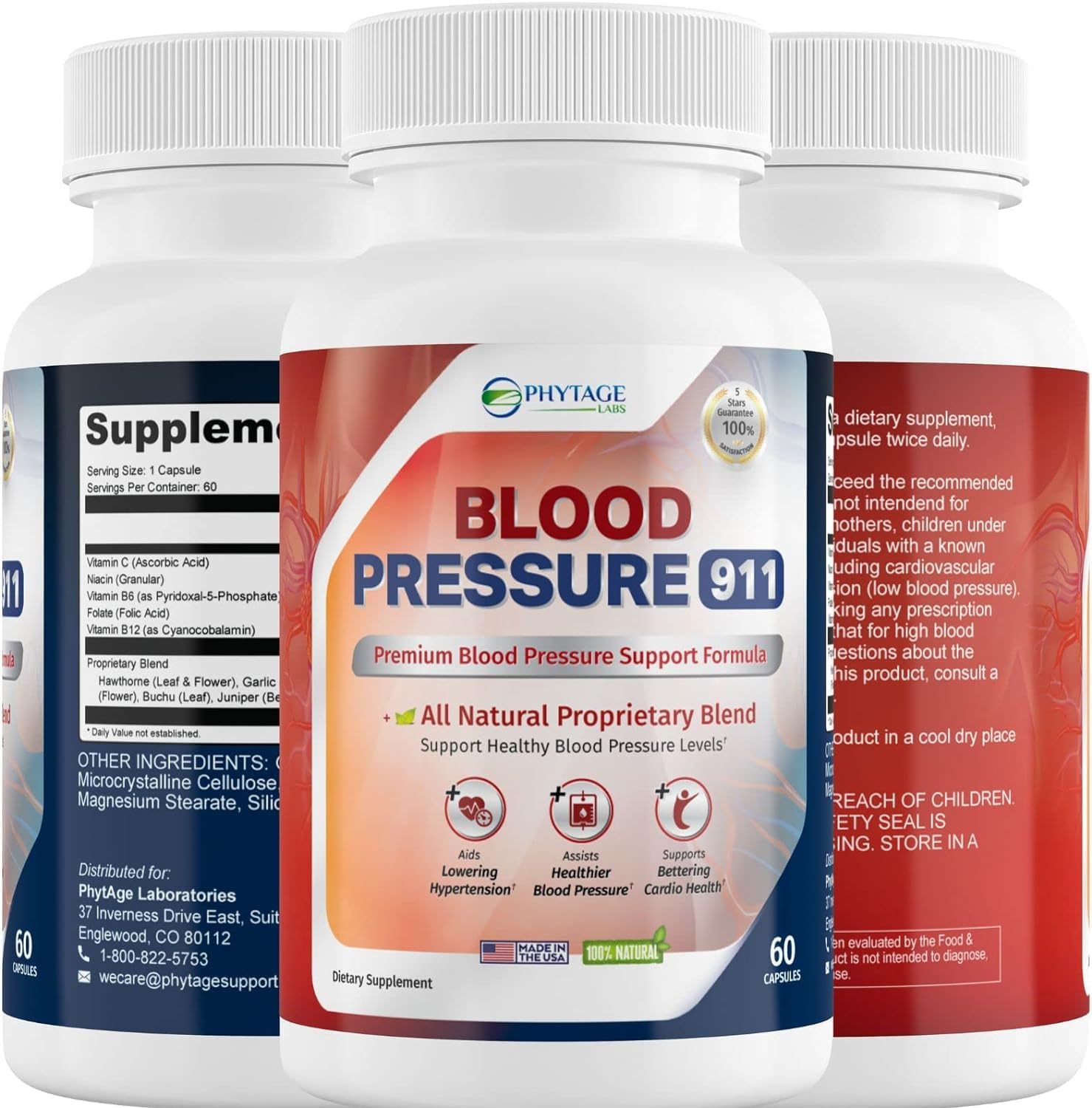 Phytage Labs Blood Pressure 911 packaging box indicating convenient two-pack option