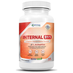 Phytage Labs Internal 911 bottle for gentle colon cleanse and digestion support.