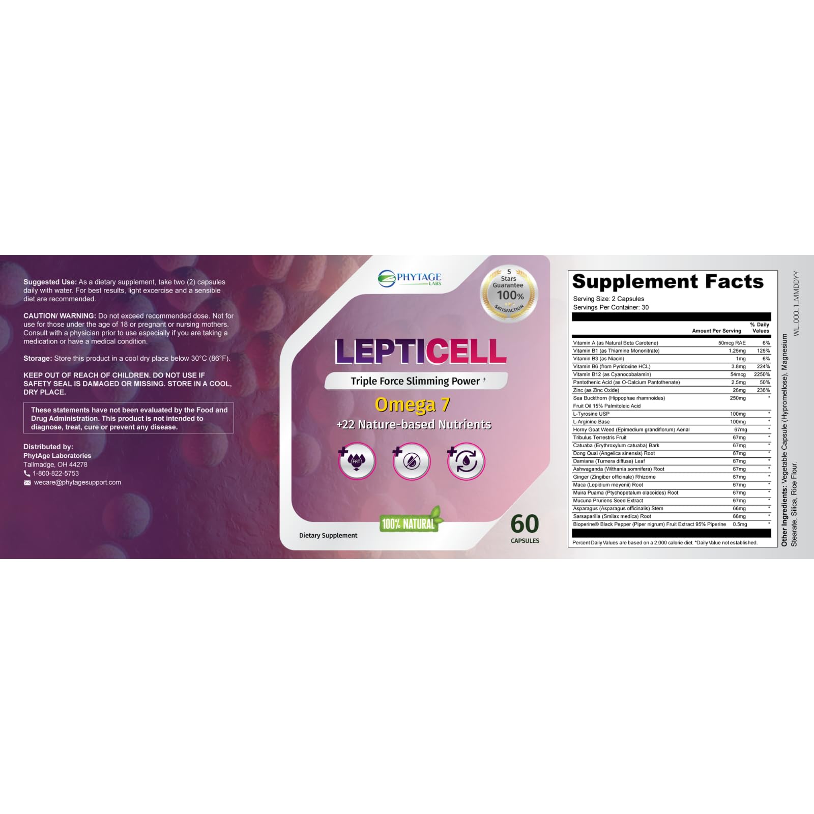 LeptiCell packaging on shelf suggesting a mindful self-care ritual.