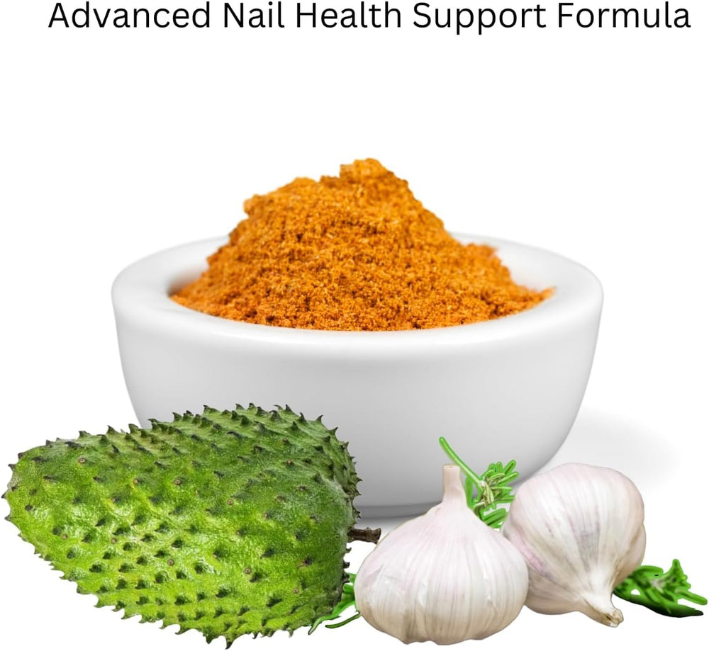 Phytage Labs MycoSoothe capsules alongside garlic and curcumin visuals.
