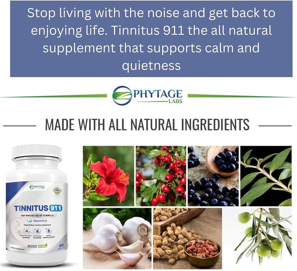 Phytage Labs Tinnitus 911 two-pack display communicates value