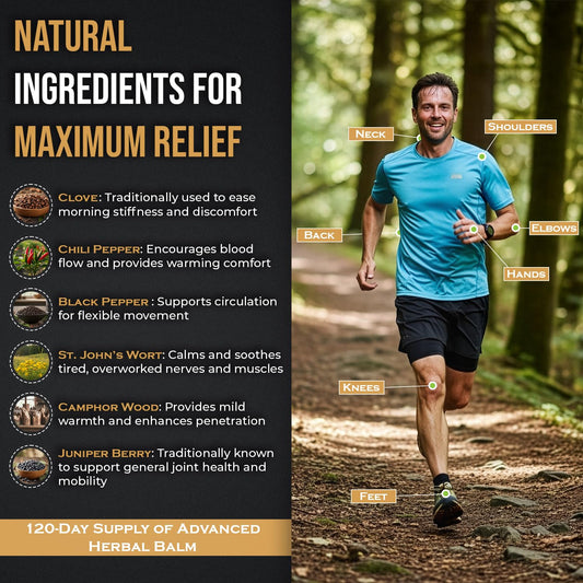 PHYTEWELL balm on back demonstrates targeted warmth for daily activity support.