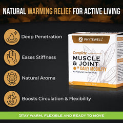 PHYTEWELL balm applied to knees and ankles for smoother daily movement.
