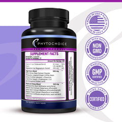 Phytochoice Nighttime Fat Burner with green coffee bean for gentle nighttime metabolism.