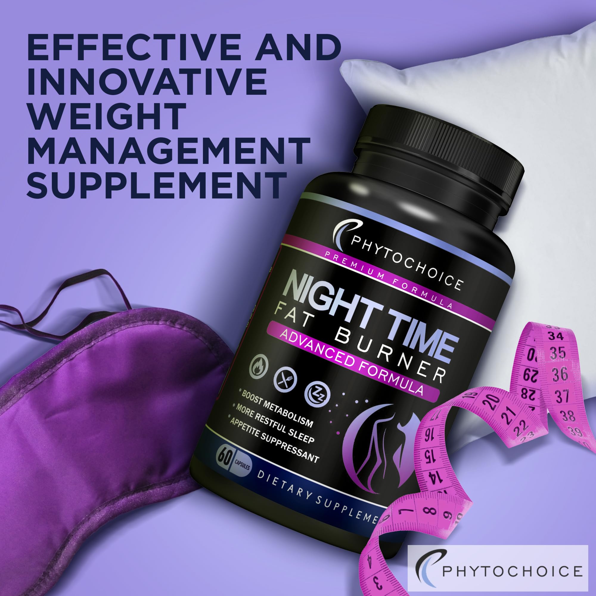 Evening routine with Phytochoice capsules suggesting a peaceful night and potential metabolic alignment.