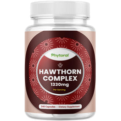 Phytoral high-strength hawthorn bottle showcases a heart-support supplement for everyday wellness
