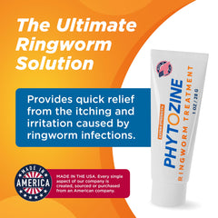 PHYTOZINE anti-fungal cream tube application for easy daily use and comfort.