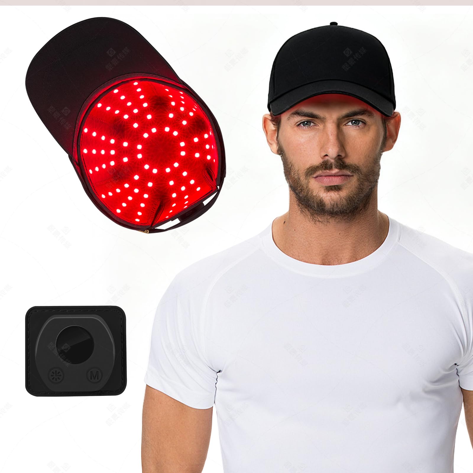 PickLand red light therapy cap with 96 LEDs offering even scalp coverage.