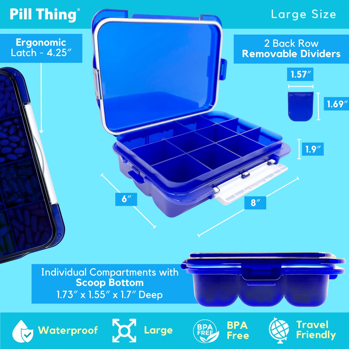 PILL THING medical alert card inside for quick access.