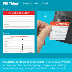 PILL THING travel-friendly design with taller tray reduces spill risk.